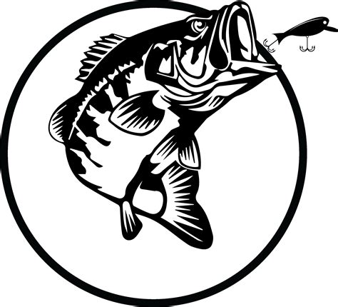 bass fish silhouette clip art.